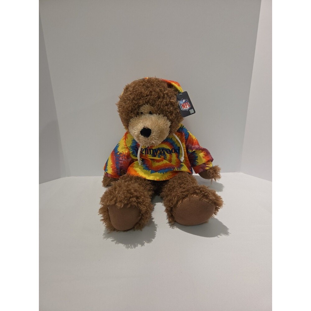 NFL Teddy Bear Wearing Hoodie Kennywood Tie Dye Stuffed Animal Plush 22 in